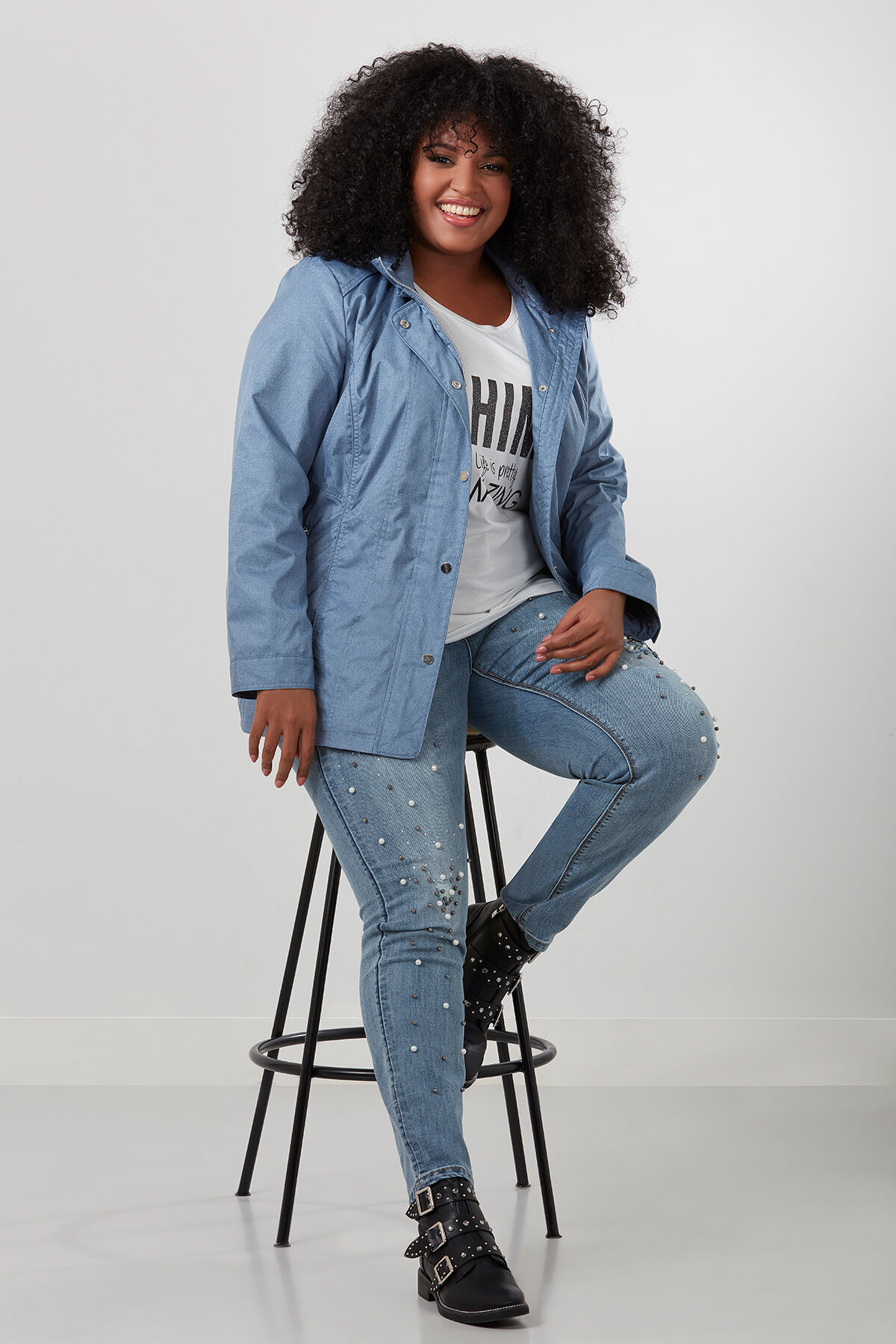 Manteau mi-saison avec capuche amovible image number 3