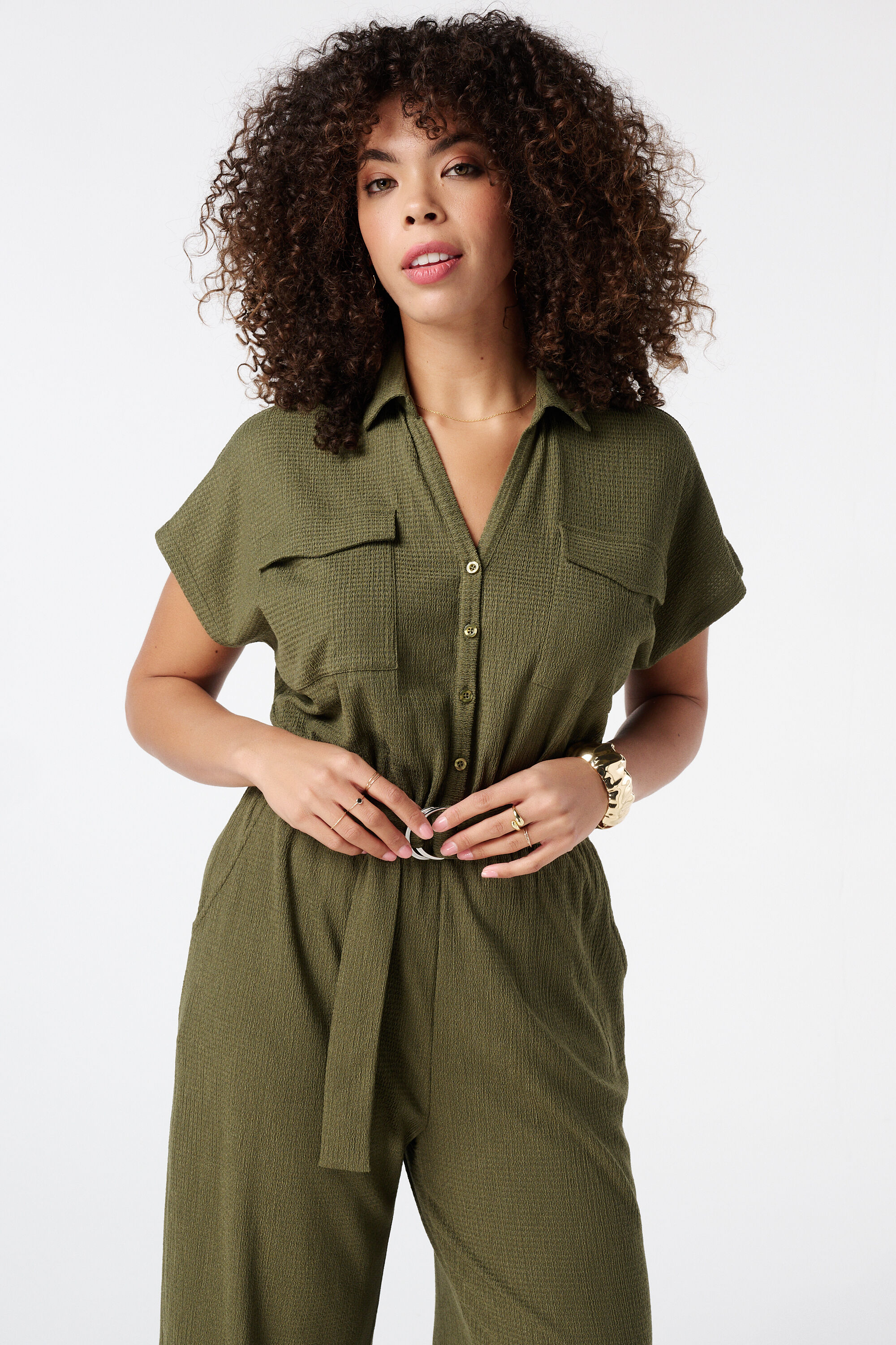 Jumpsuit met v-hals image number 5