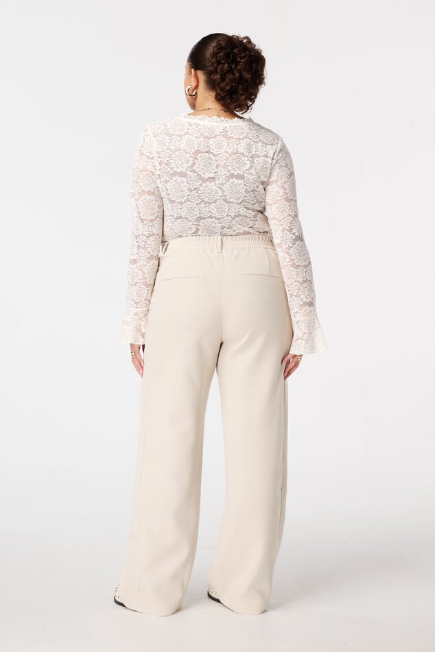 Wide-leg pantalon met zijstreep image number 3