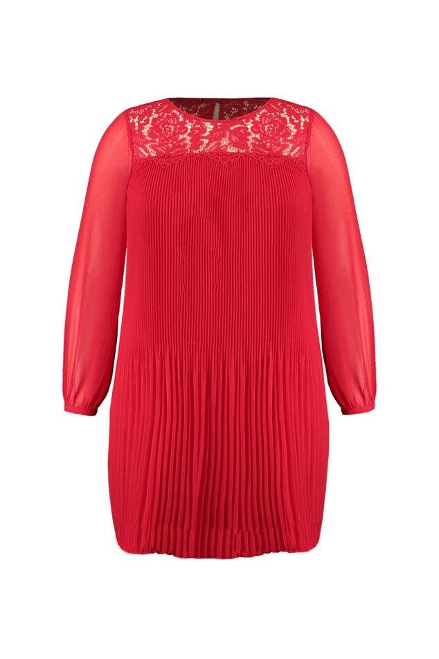 Robe plissée en dentelle image number 1