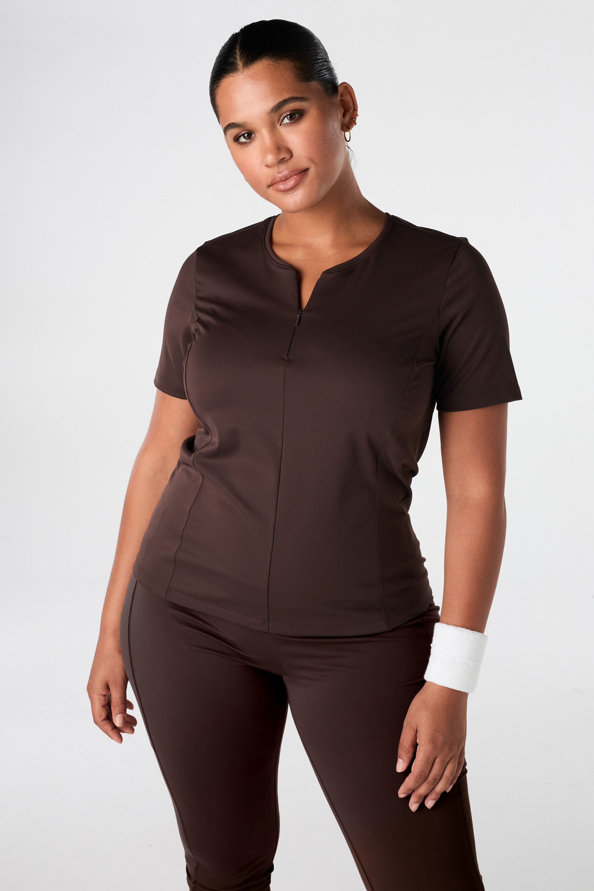 Sport top met rits