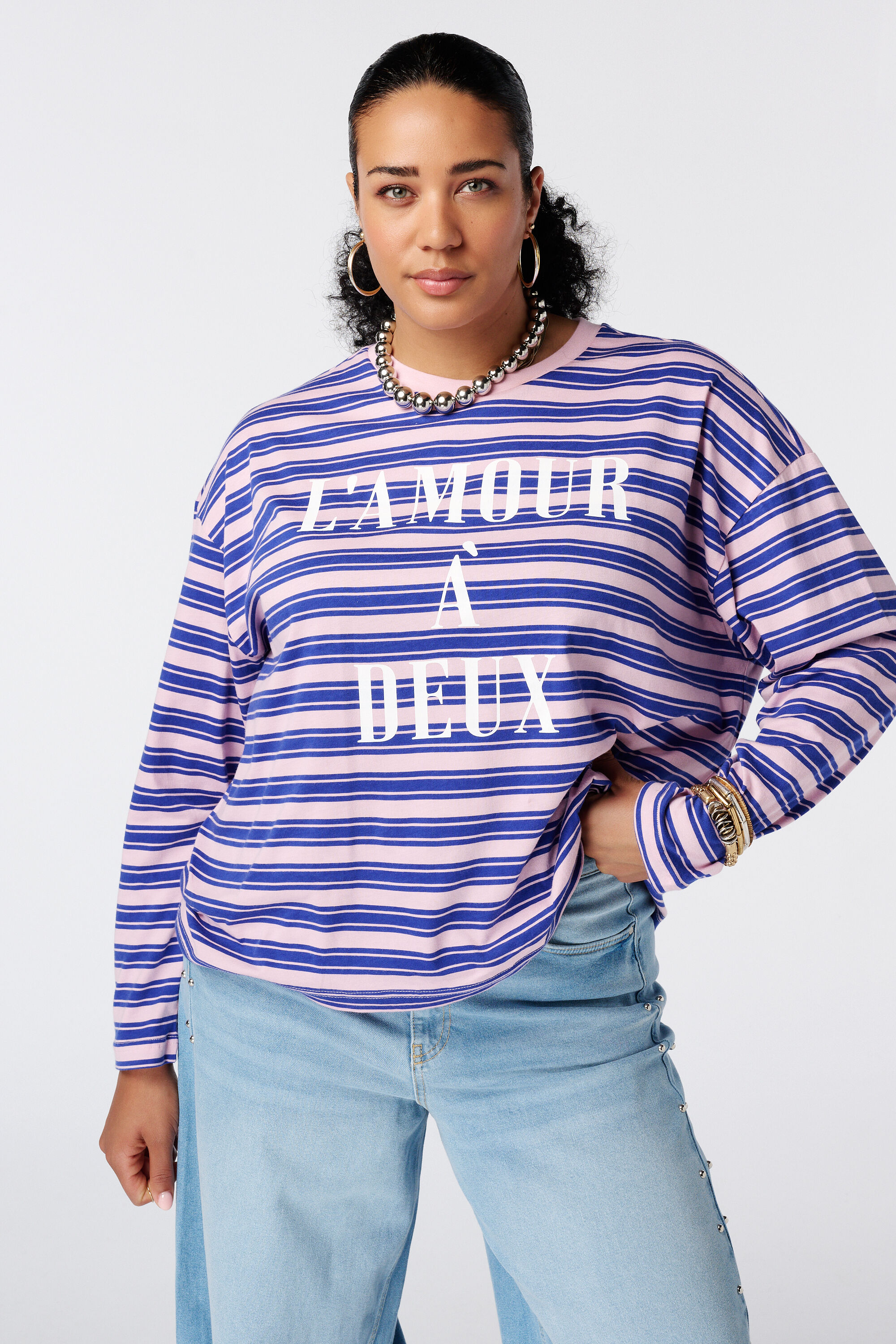 Gestreepte longsleeve image number 0