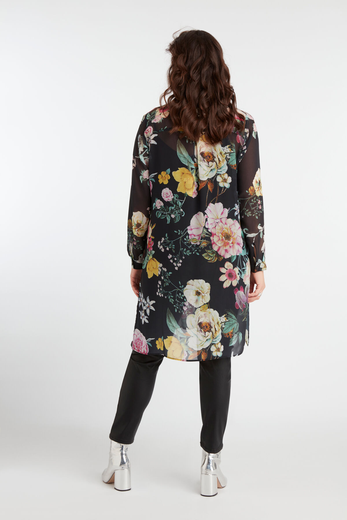 Transparante blouse met print image number 4