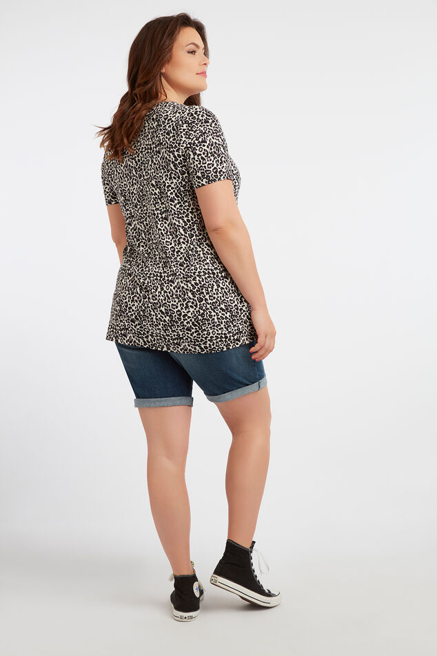 T-shirt avec fente en V et bretelles croisées image number 3