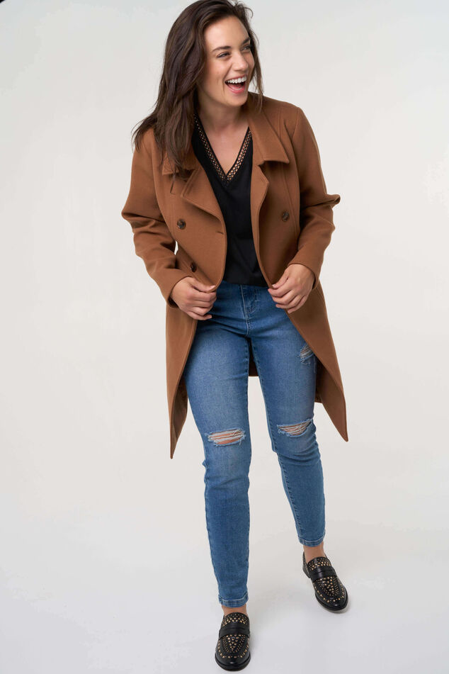 Mantel met dubbele sluiting image number 0