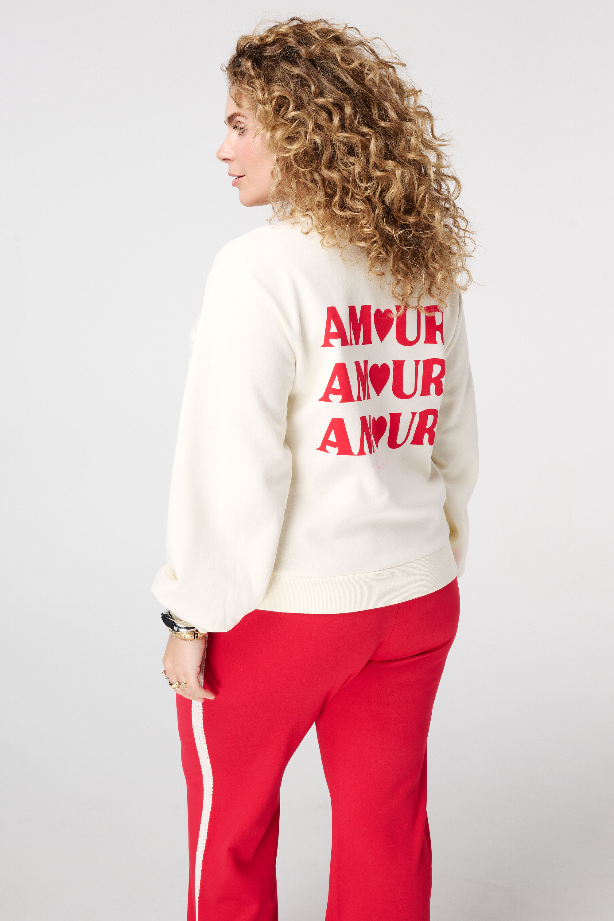 Sweater met backprint