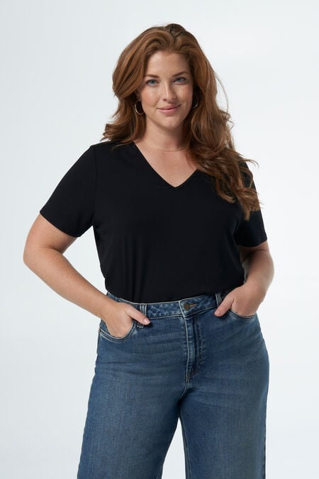 T-shirt met V-hals T-shirt met V-hals