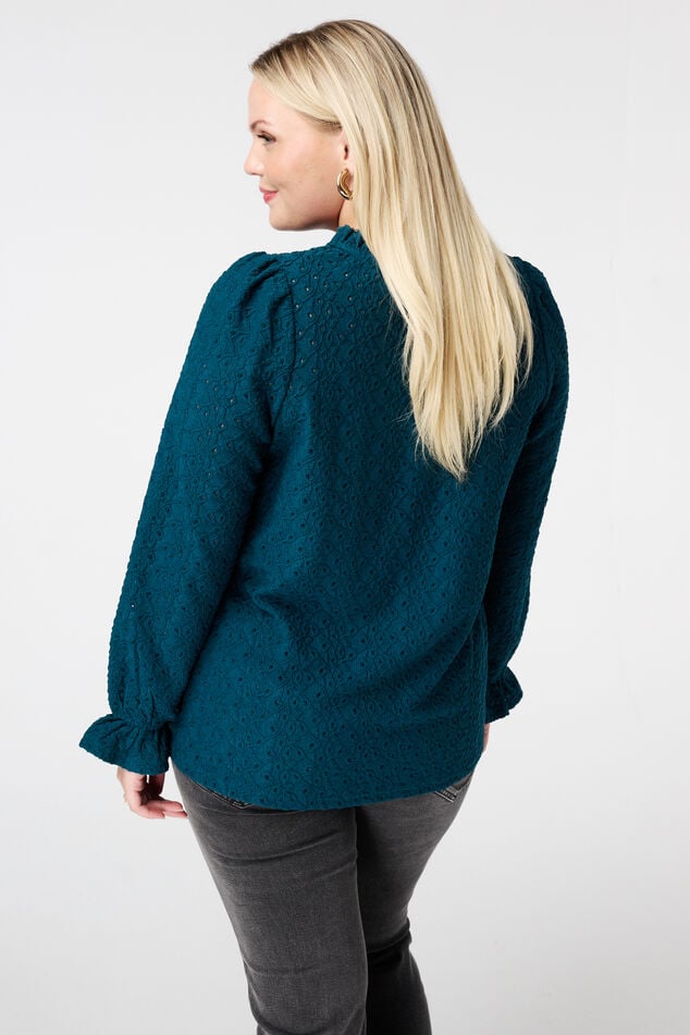 Top met broderie-details image number 3