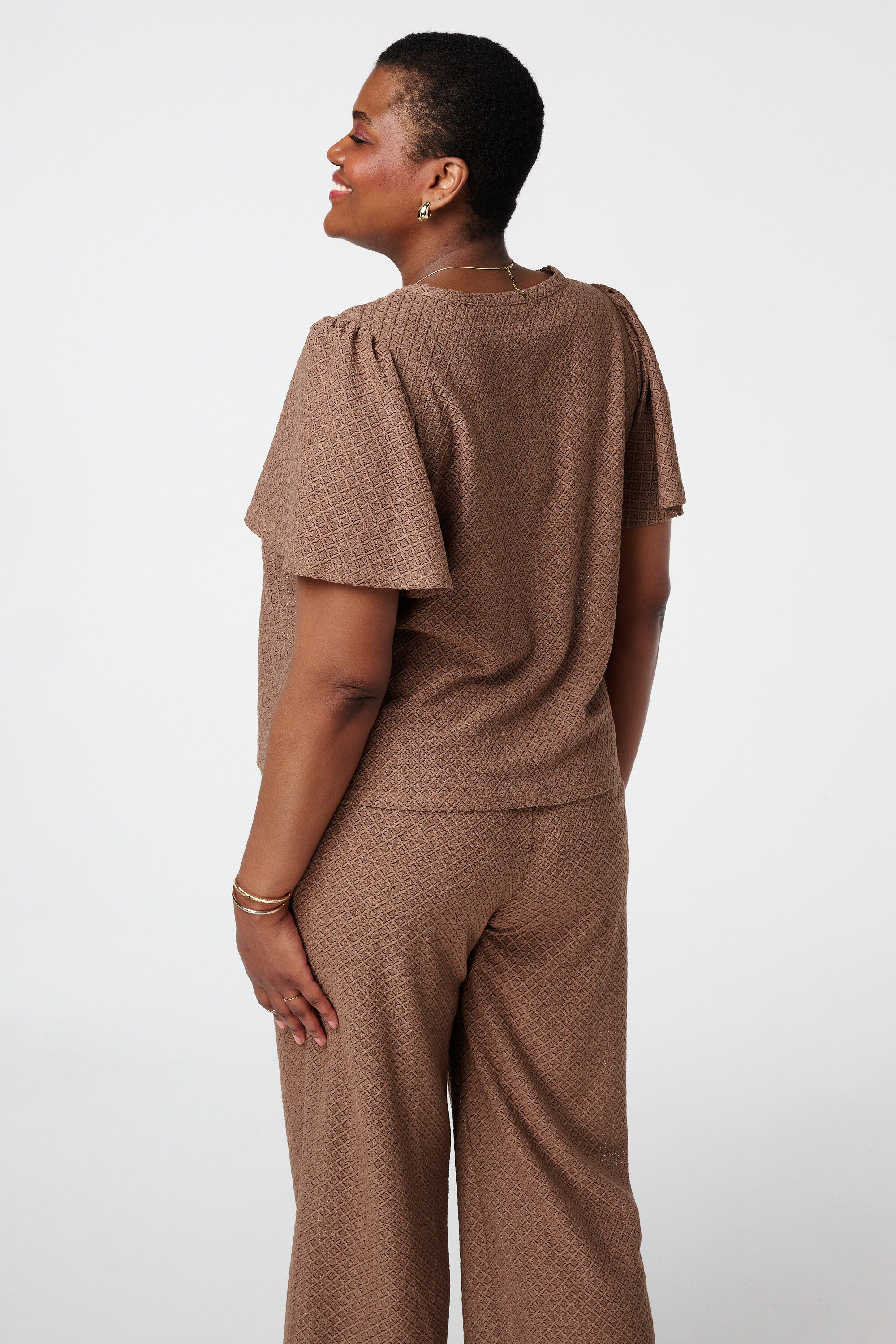 Top met jersey structuur image number 3