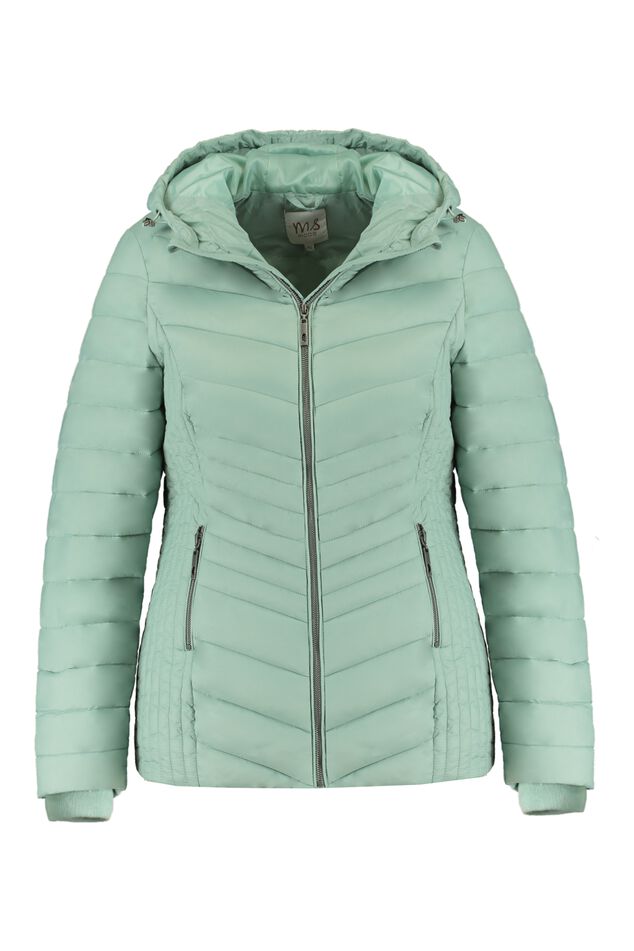 Gewatteerde jas met capuchon image number 1