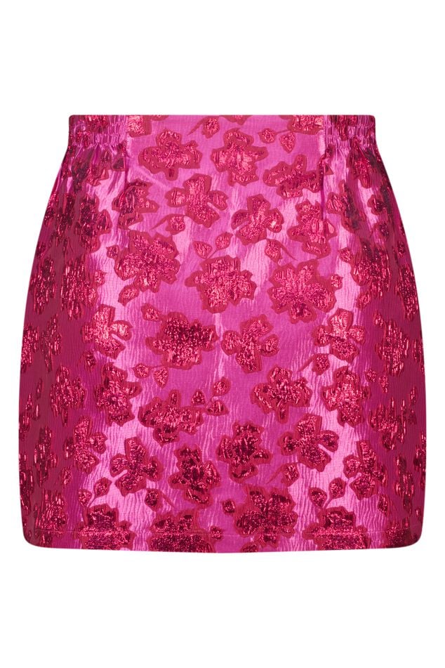 Glitter jacquard rokje met overslag look image number 2