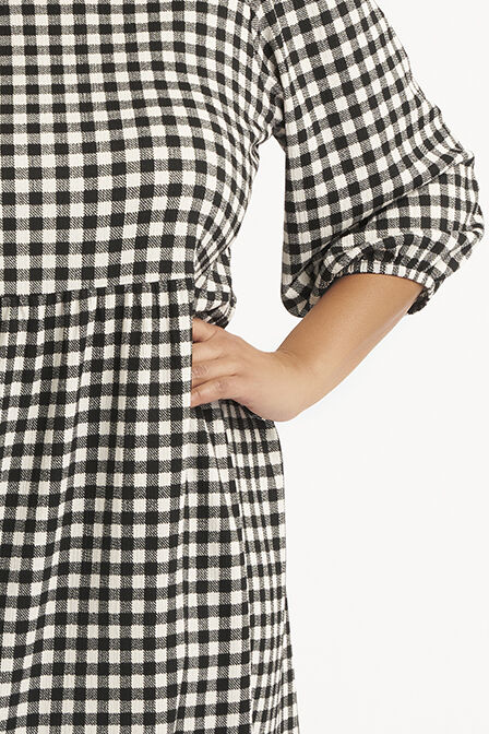 Lange wijde jurk met print image number 5