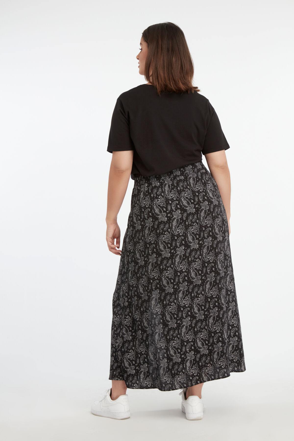 Doorgeknoopte rok met paisleyprint image number 4