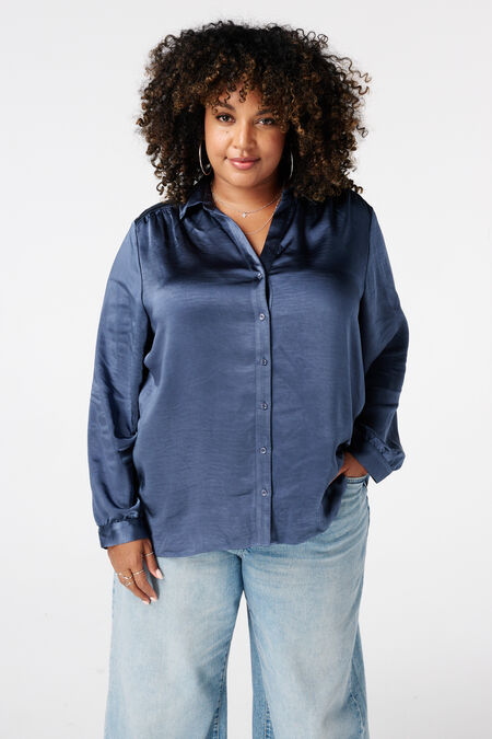 Blouse in satijnen look Blouse in satijnen look