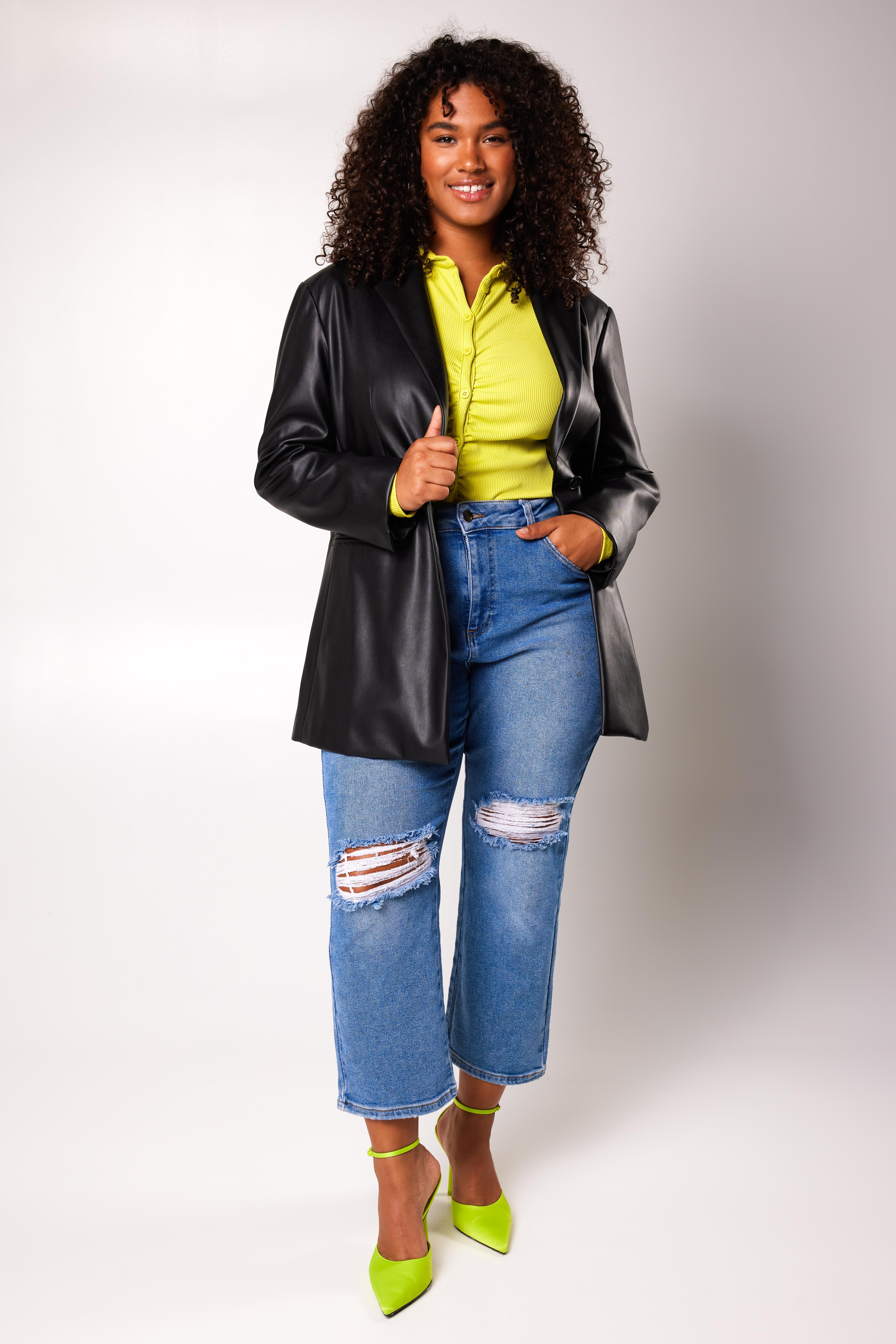 Imitatieleren blazer image number 7