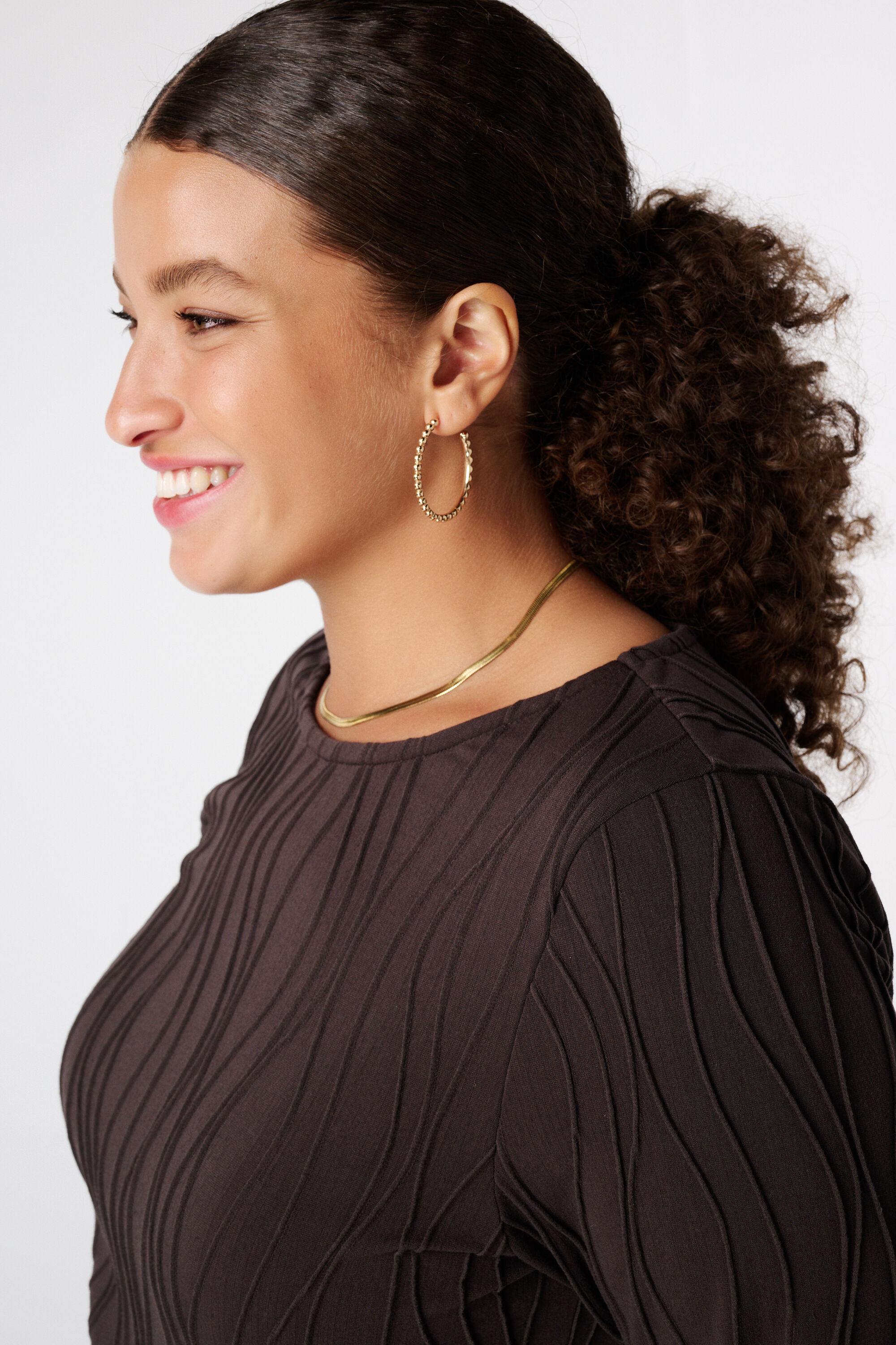 Aansluitende t-shirt met lange mouwen image number 4