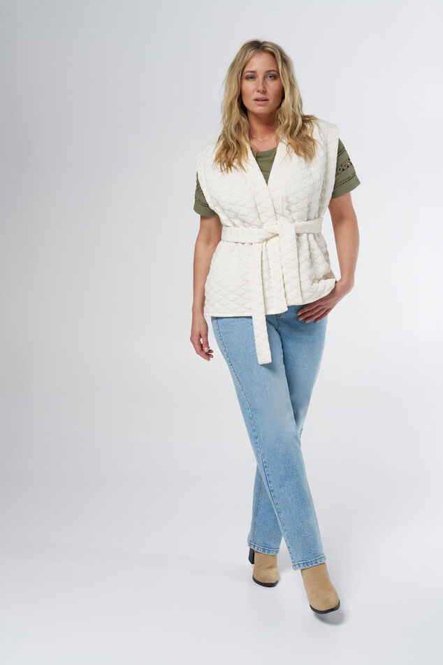 Gilet ample avec ceinture image number 0