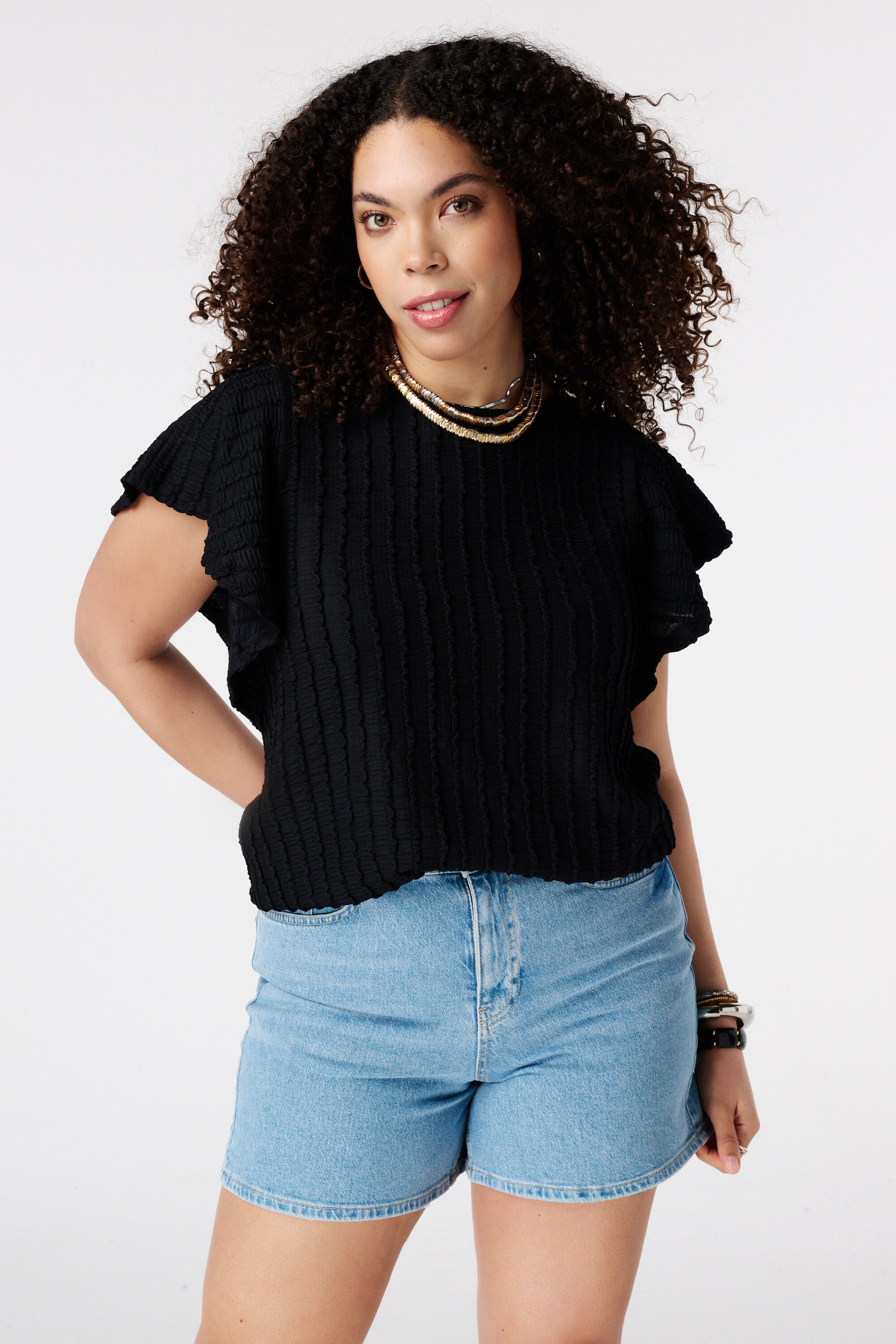 Top &agrave; manches papillon image number 0