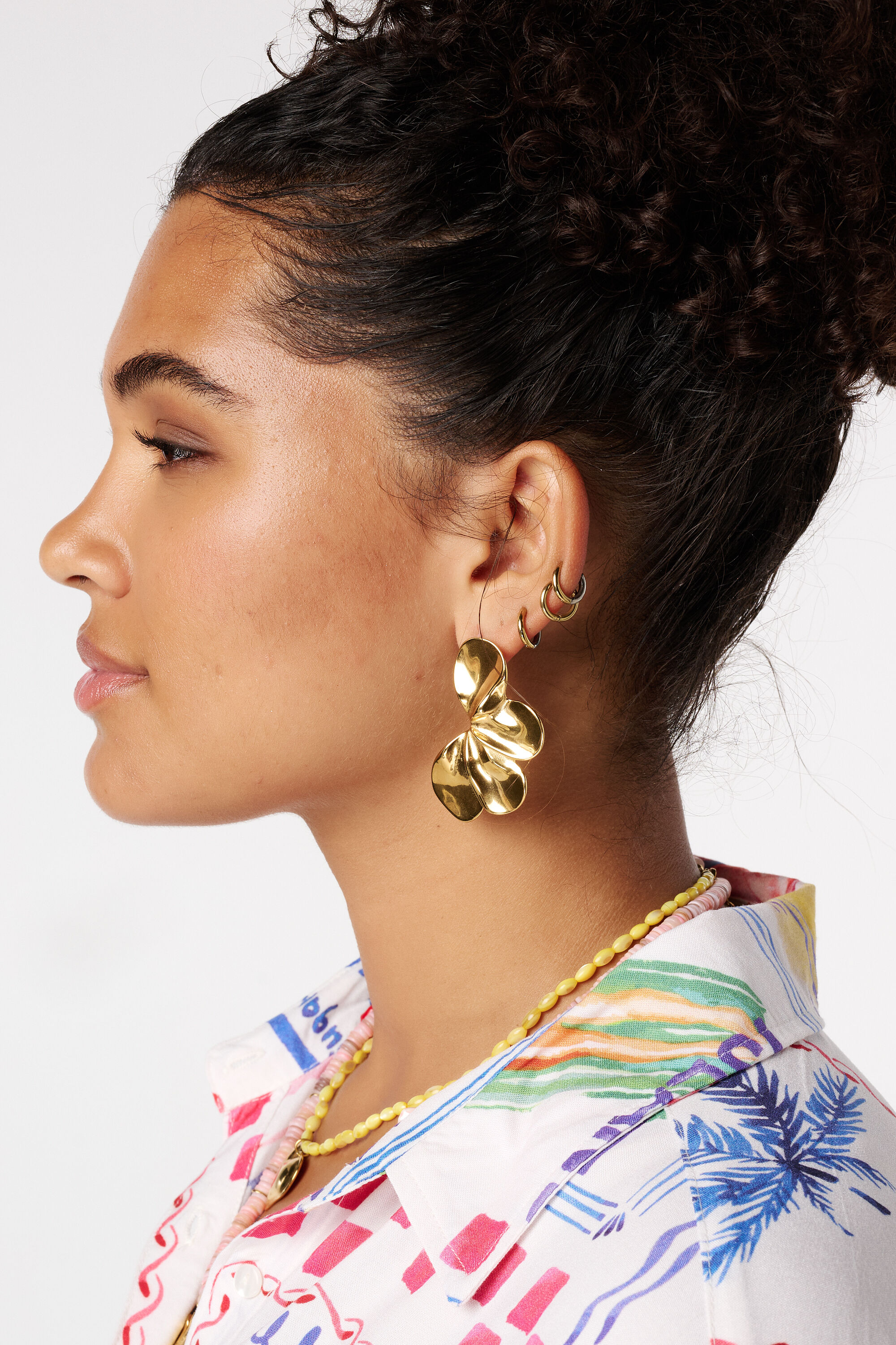 Gelaagde waaier oorbellen