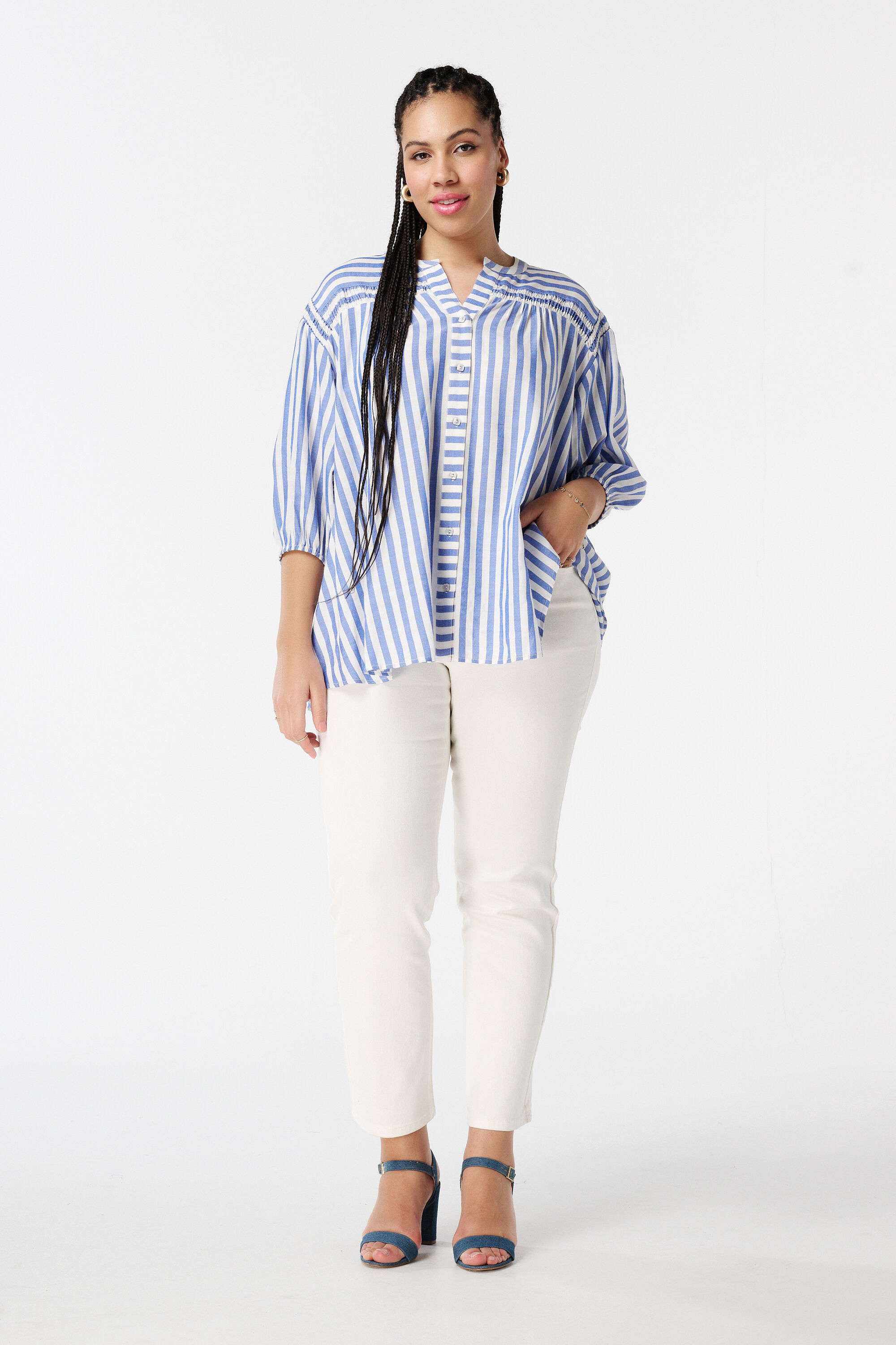 Chemisier &agrave; rayures image number 5