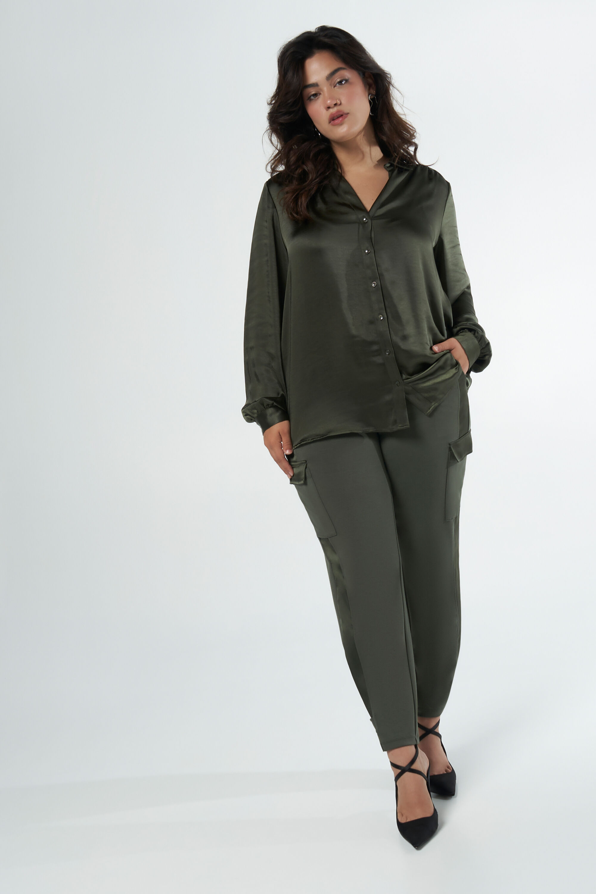 Blouse met satijnlook image number 5