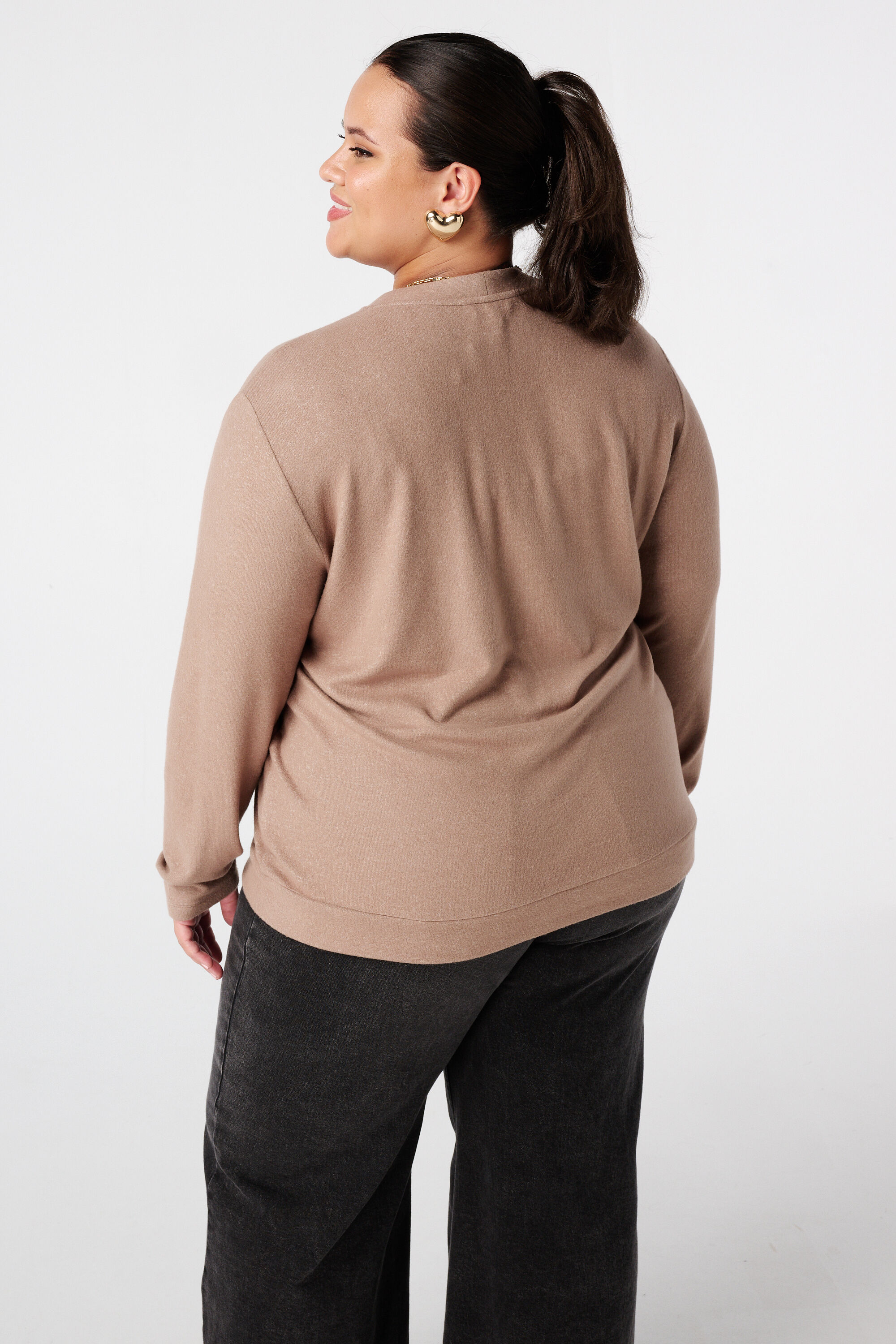 Cardigan avec boutons en forme de c&oelig;ur dor&eacute;s image number 3