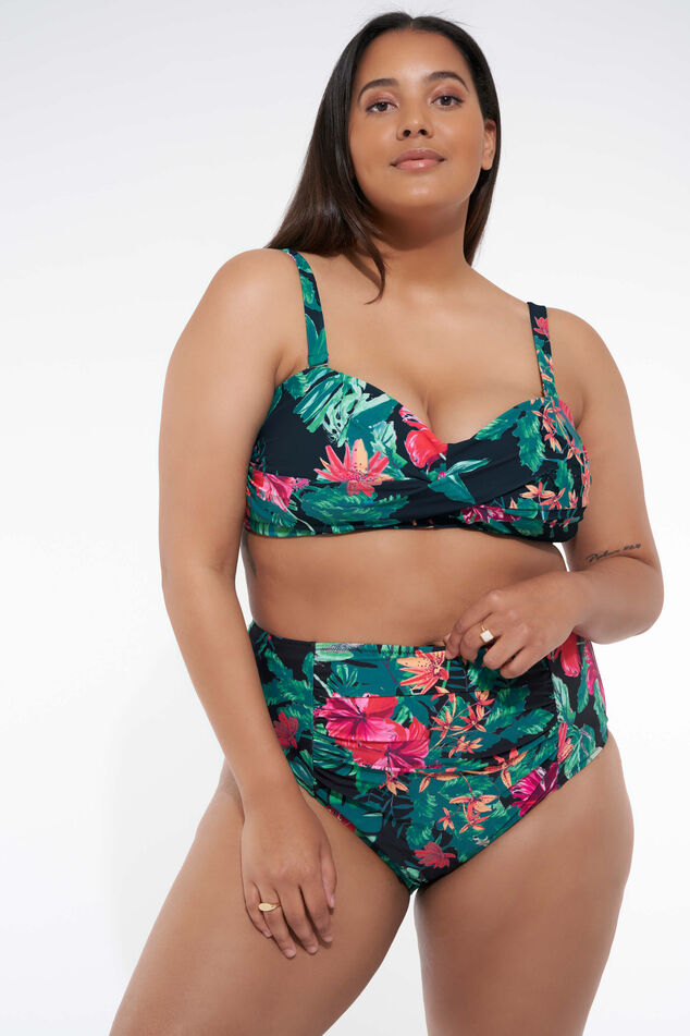 Bas de bikini taille haute avec imprimé image number 3