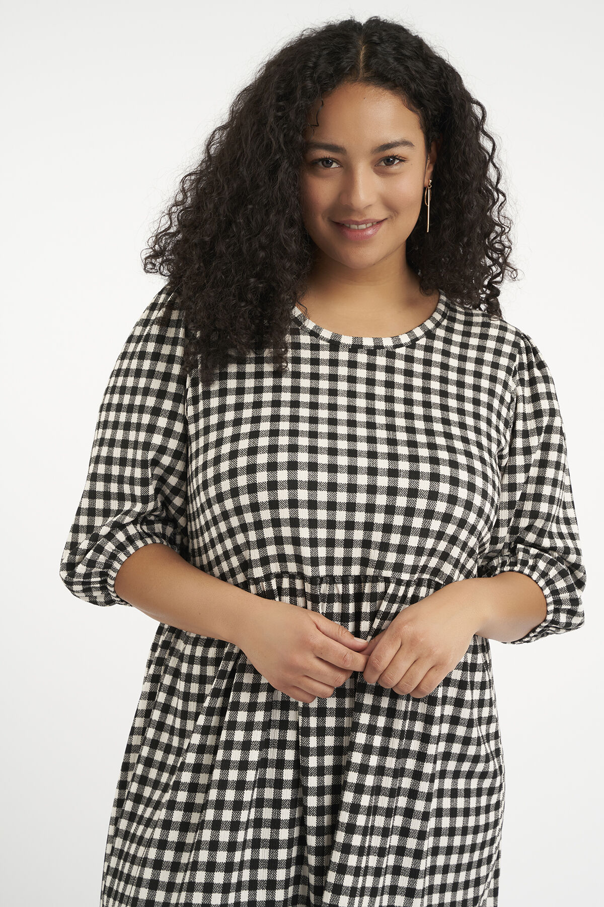 Lange wijde jurk met print image number 4