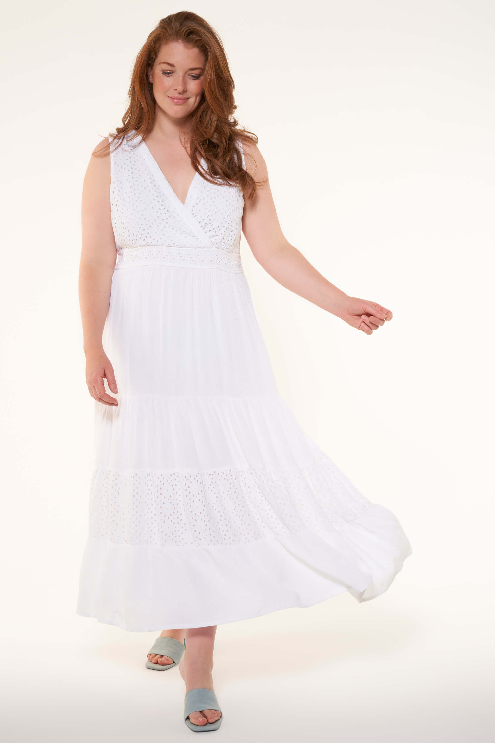 Broderie jurk dames outlet