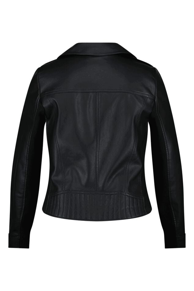 Veste avec un aspect cuir et des détails argentés. image number 2