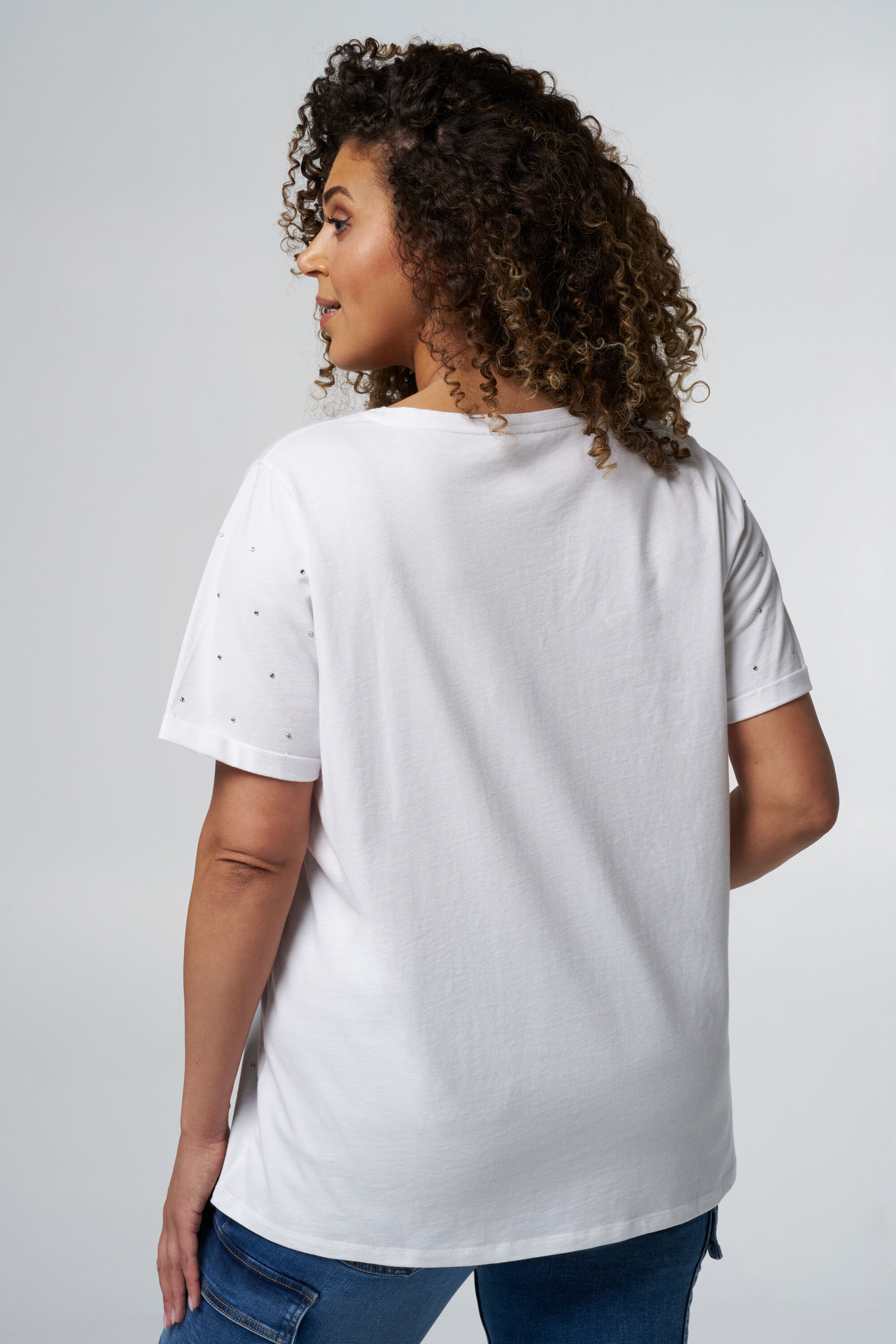 T-shirt met steentjes image number 3