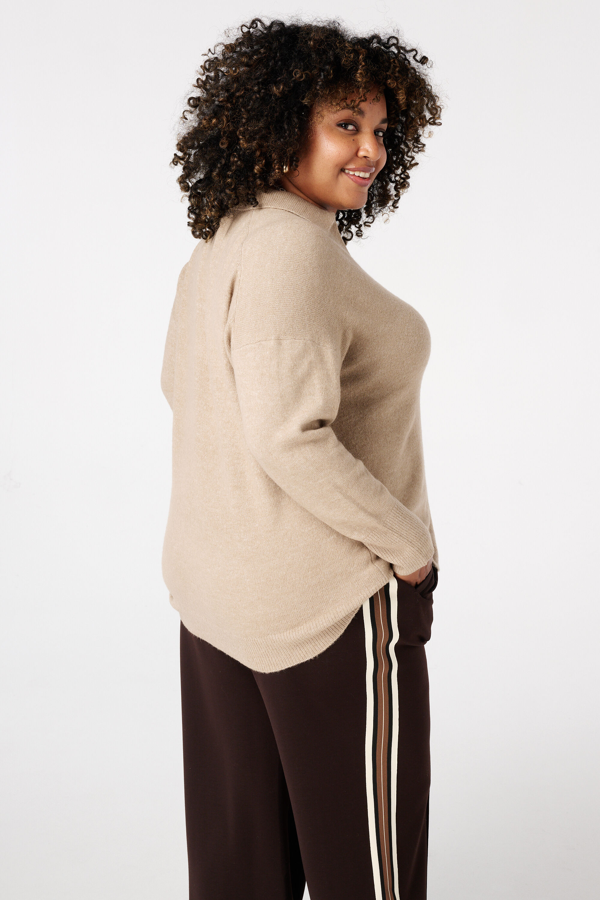 Pull polo en maille fine image number 3