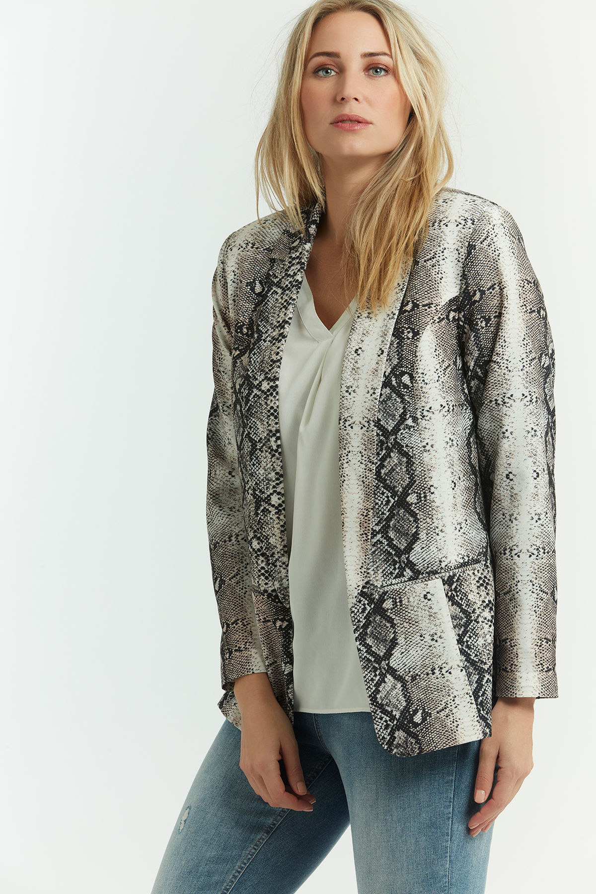 Blazer &agrave; imprim&eacute; serpent image number 3