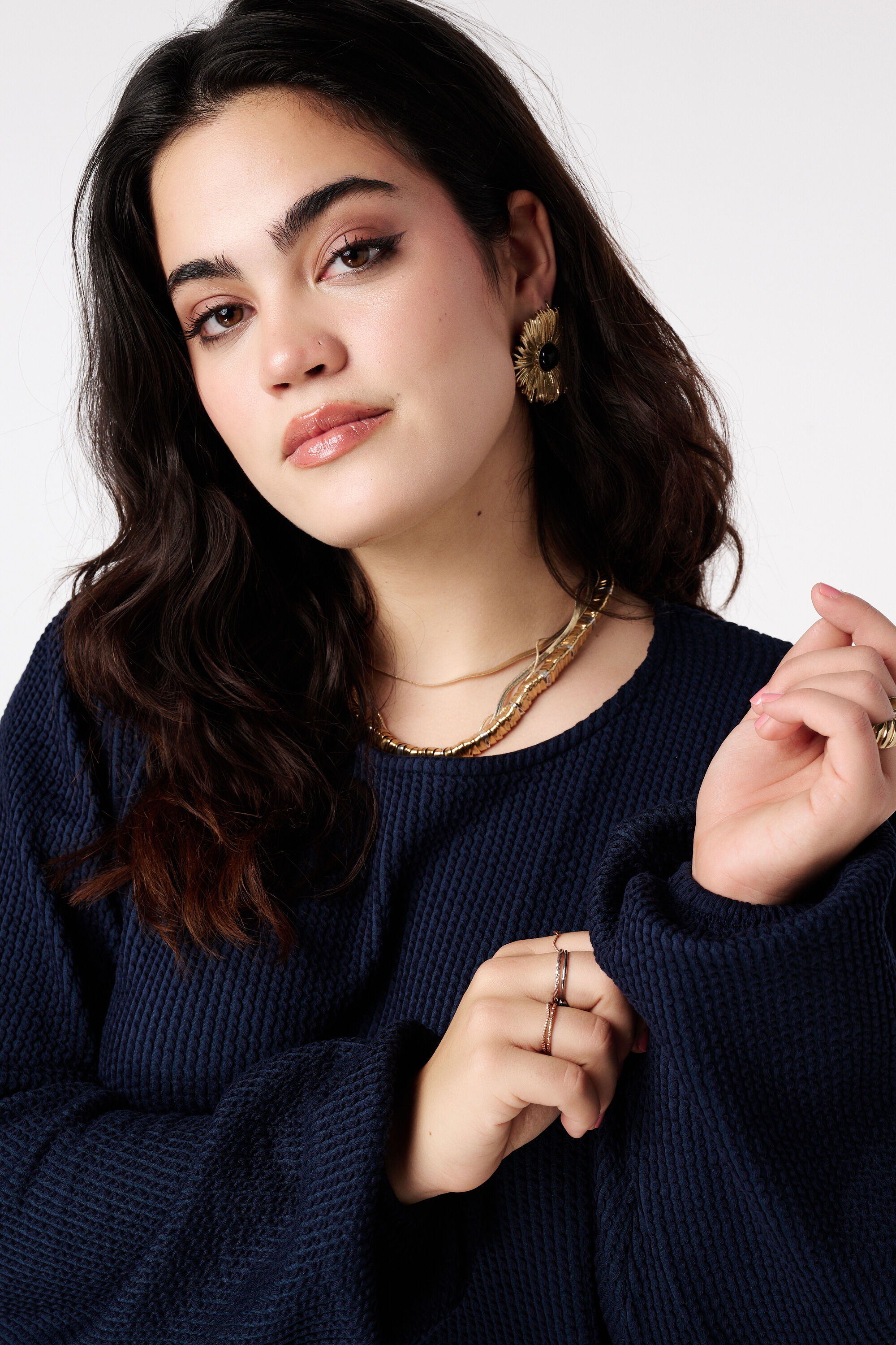 Rechte jurk met pofmouw image number 4