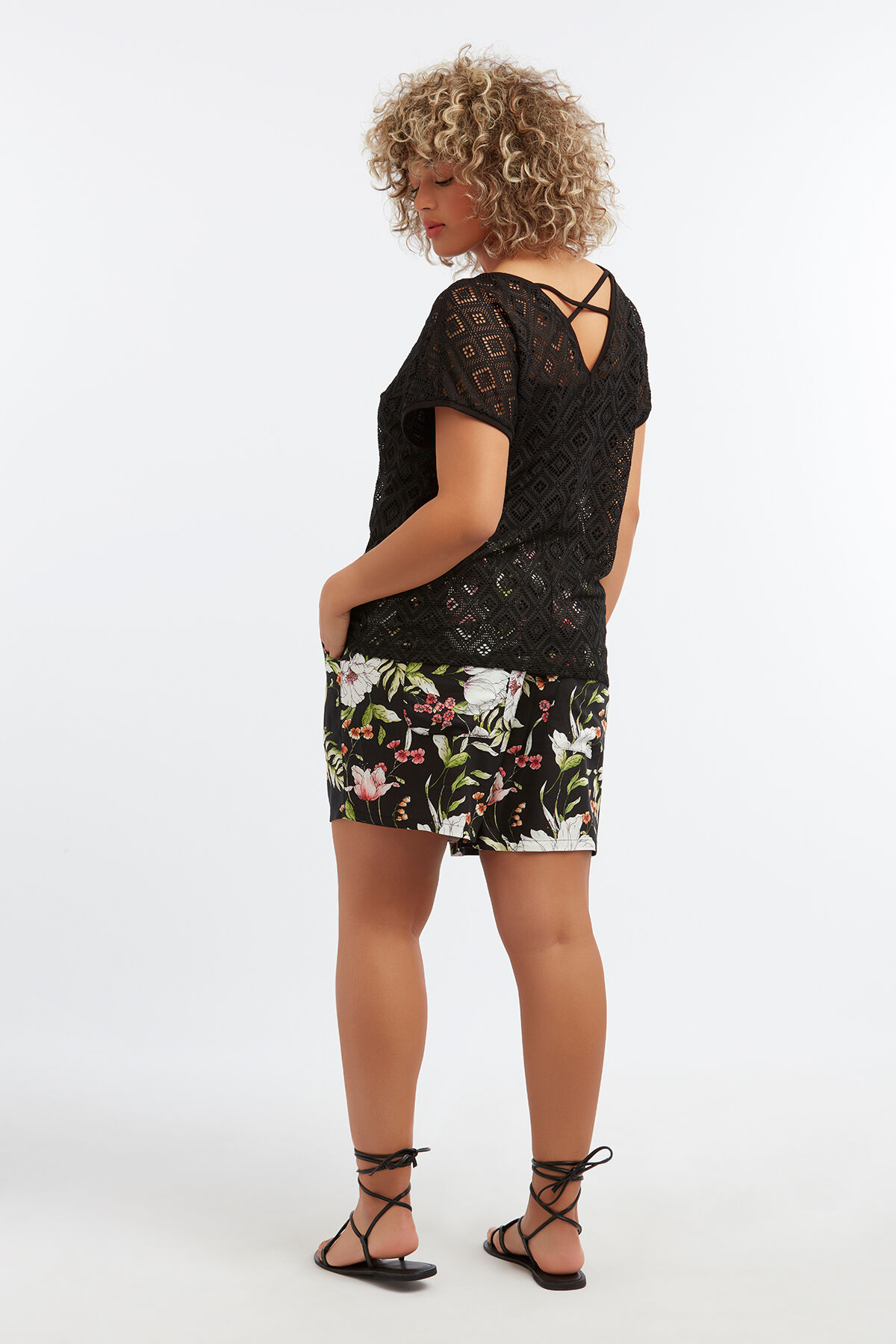 Viscose short met print image number 4