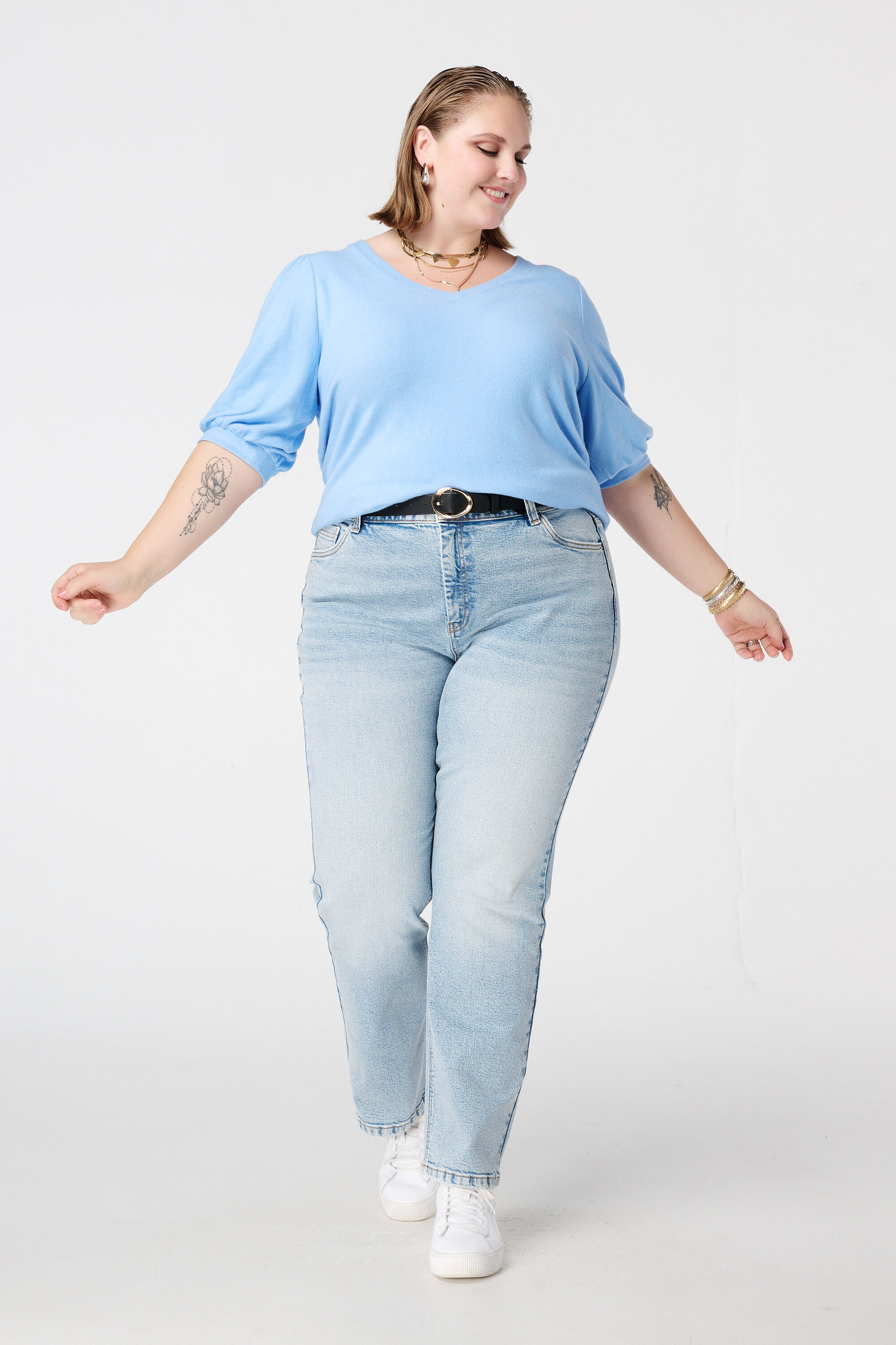 Top met korte ballonmouw image number 5