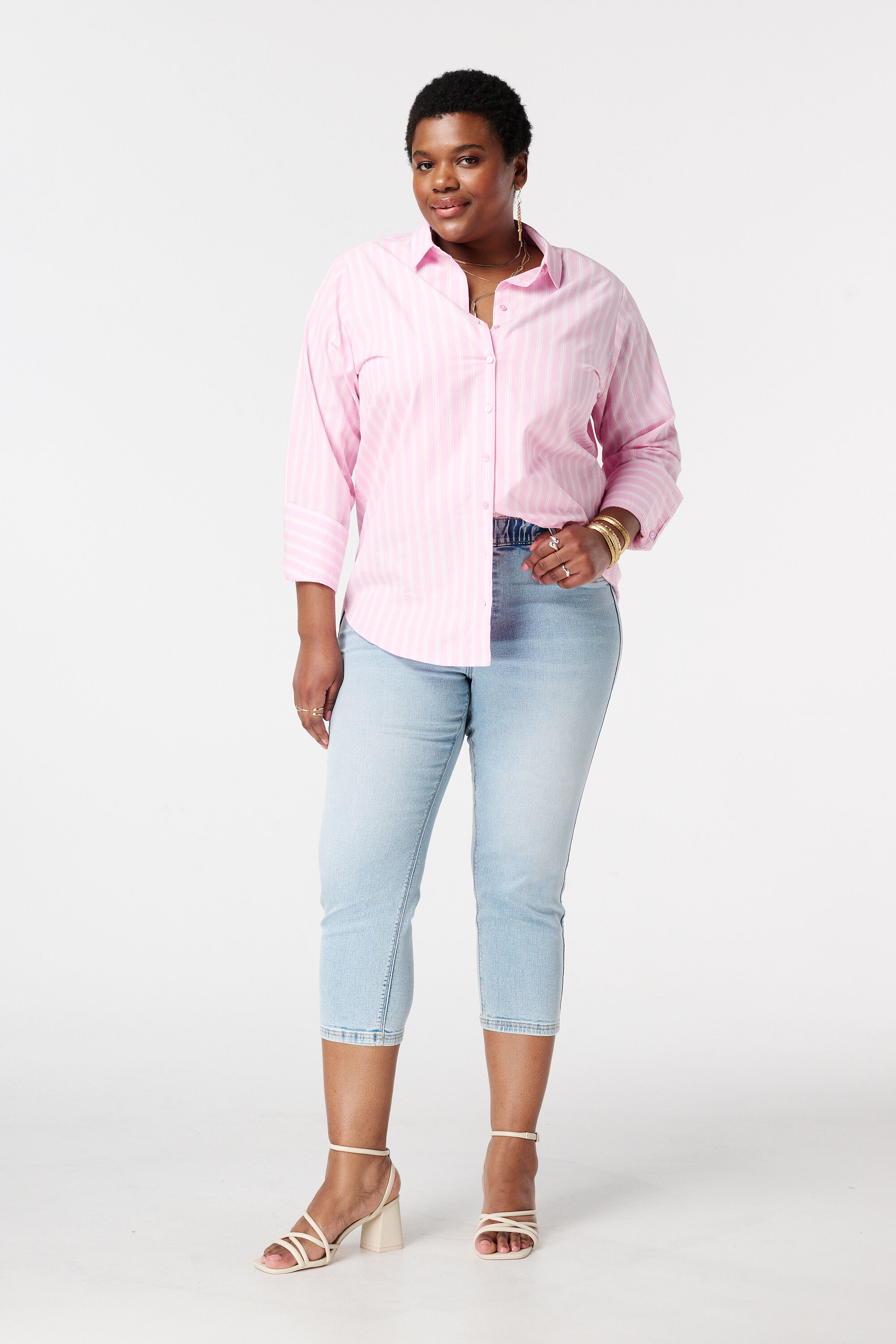 Tregging met denim look