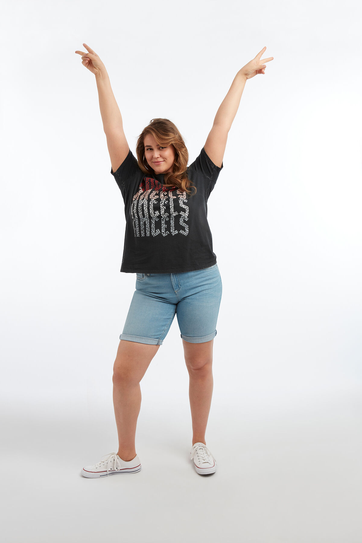 T-shirt met print opdruk image number 6