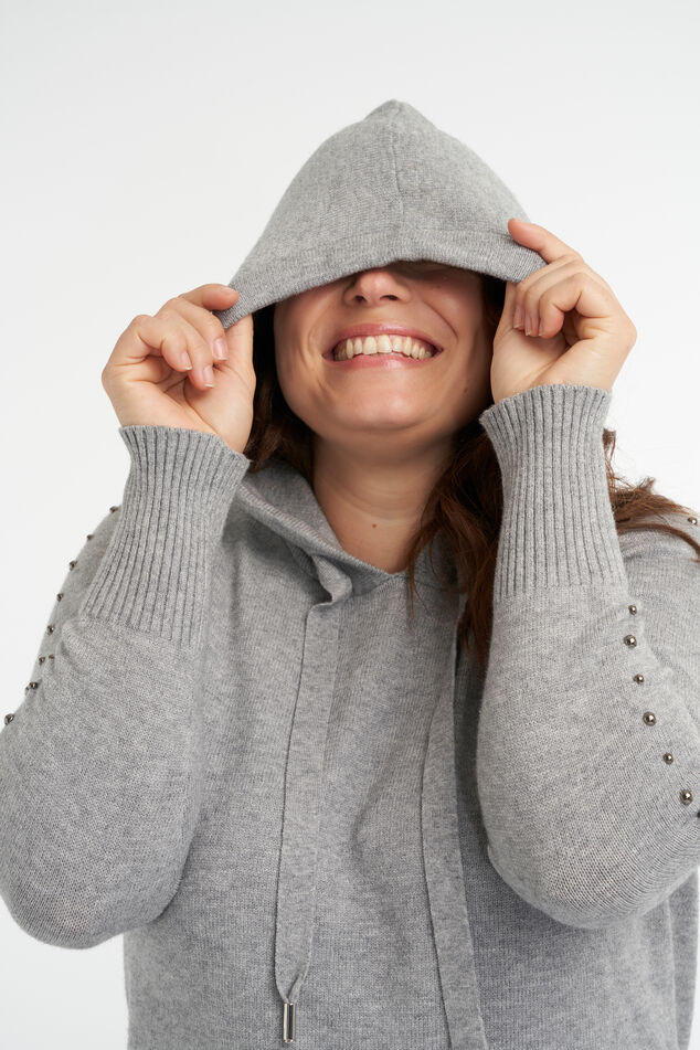 Lange sweater met capuchon image number 4