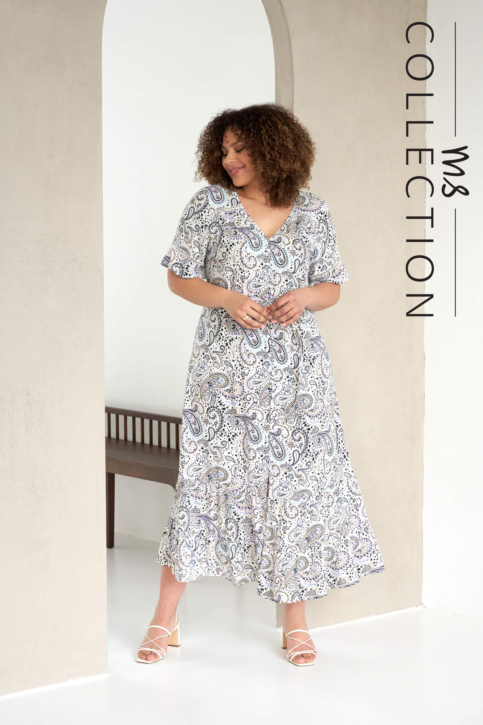 Dames Lange jurk met print MS Mode