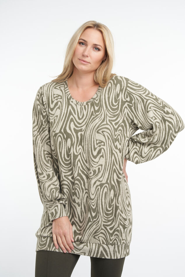 Lange trui met print image number 0