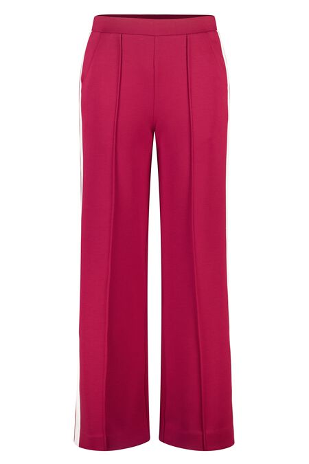 Pantalon large avec rayures contrastantes