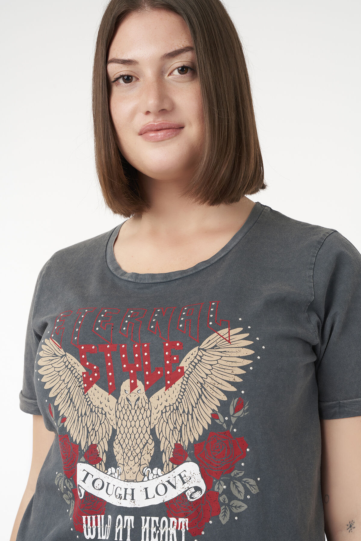 T-shirt met trendy print image number 4