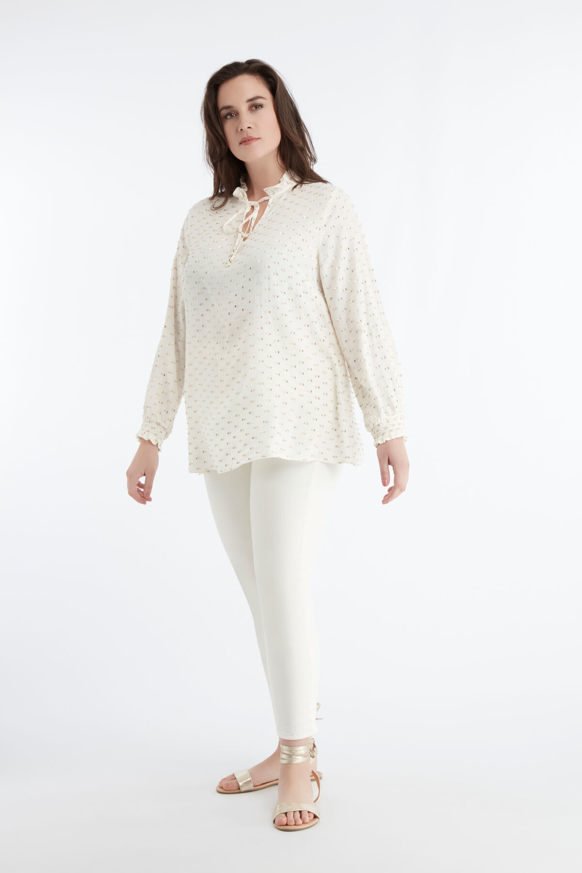 Blouse met lurex details image number 3