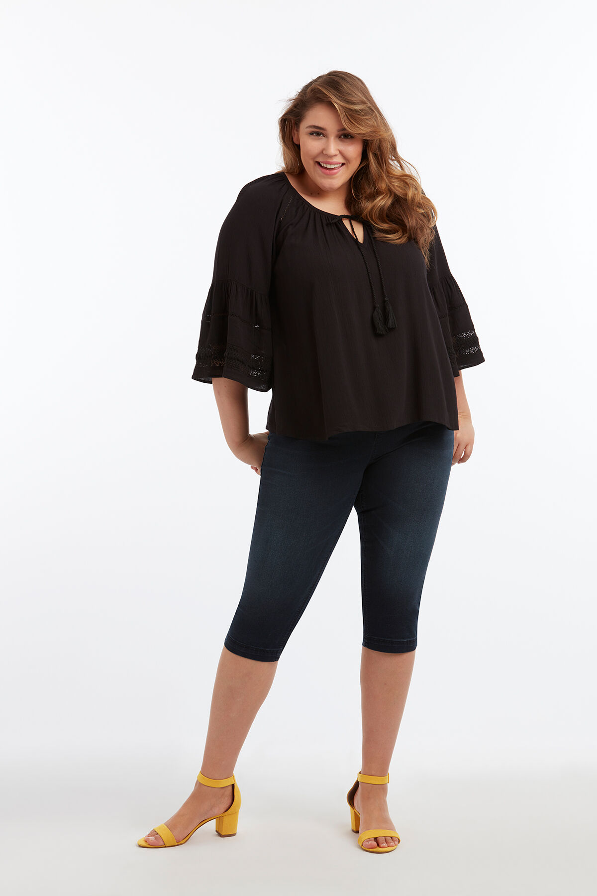 Blouse met trompetmouwen image number 3