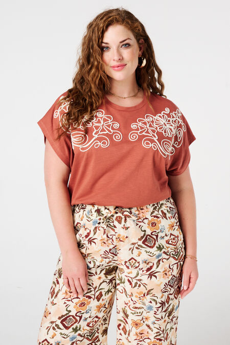 T-shirt met borduursel T-shirt met borduursel