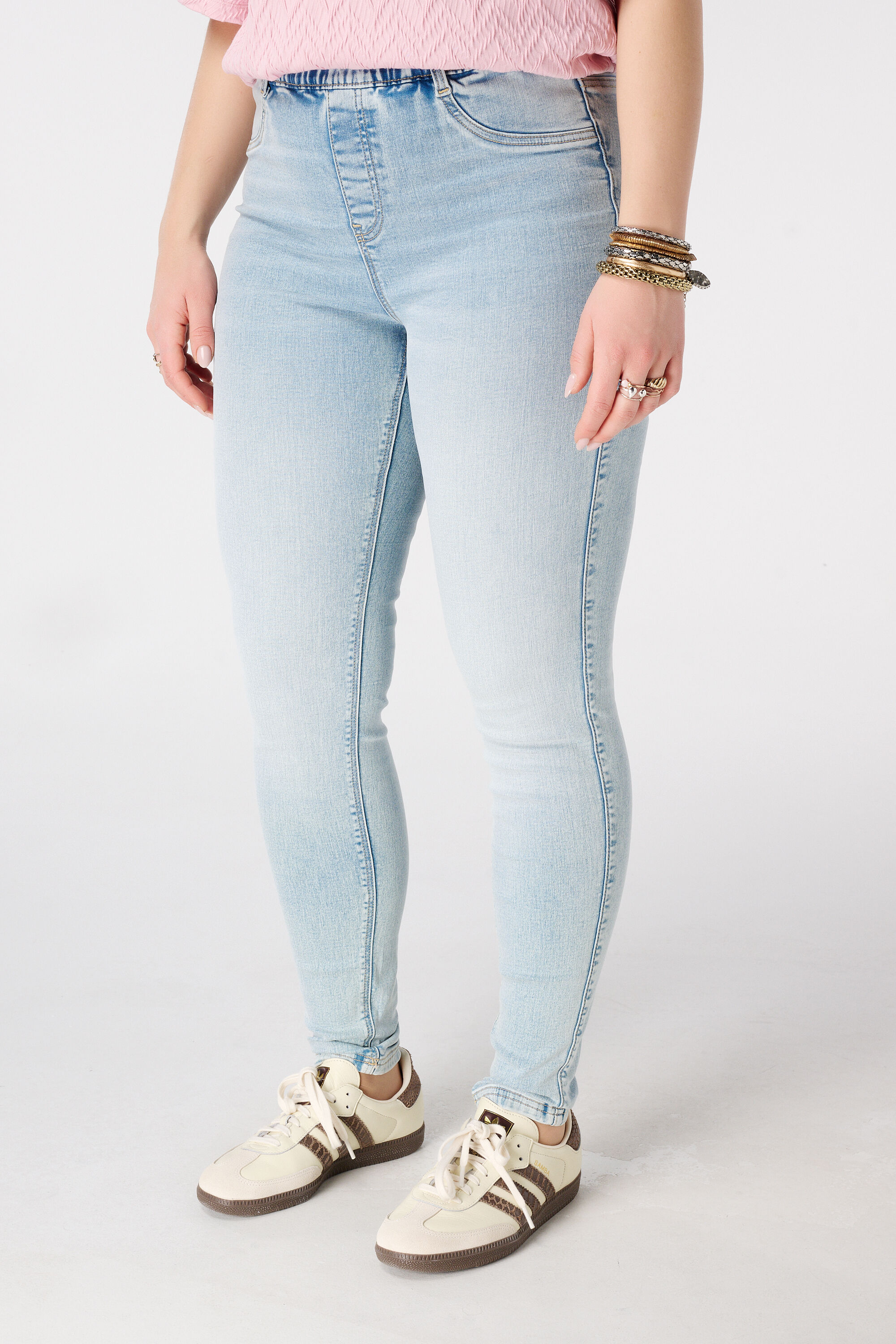 Tregging met denim look image number 5