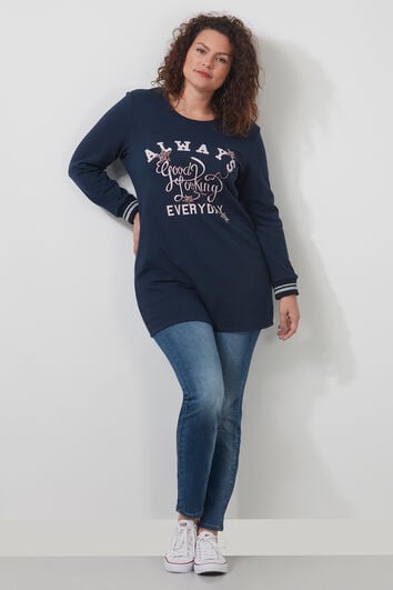 Sweater met tekstprint
