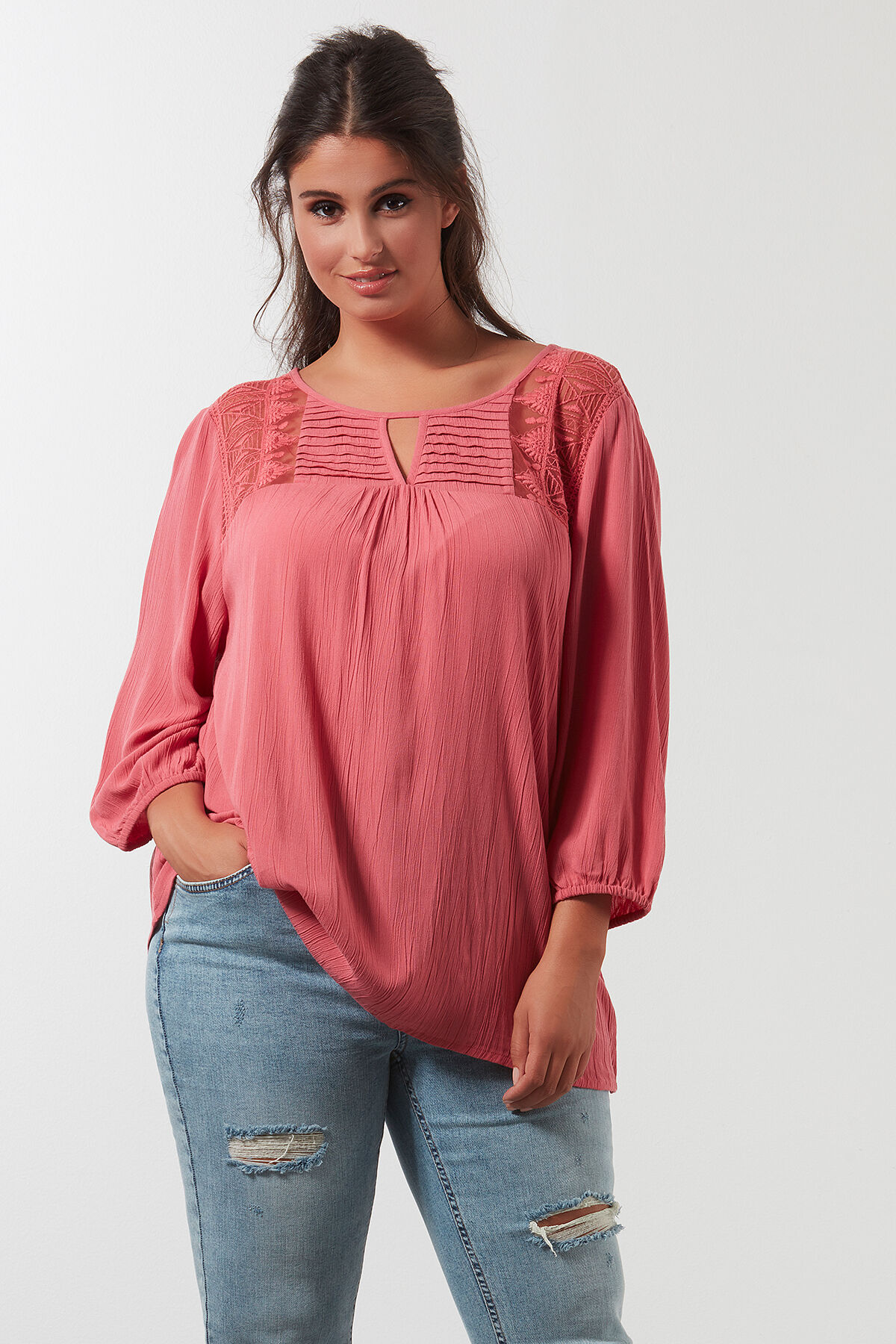 Blouse met crinkle image number 0