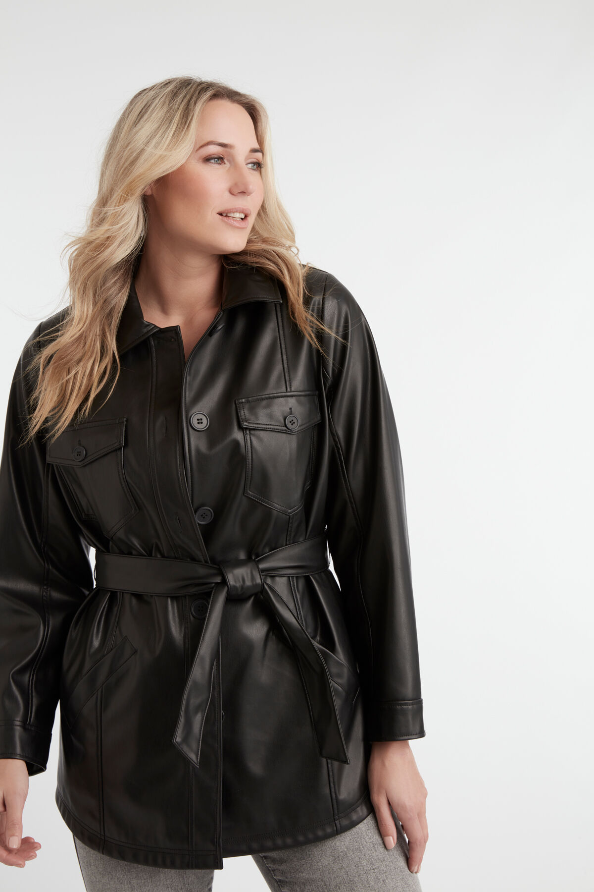 Jas van PU leer image number 3